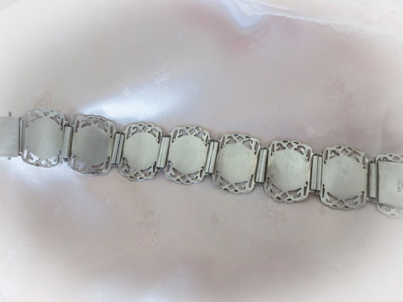 Vintage Sterling Silver Siam Bracelet - Niello Wa… - image 7