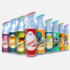 Monster Spray Repellent Labels Printable Set