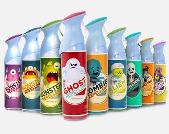 Monster Spray Repellent Labels Printable Set