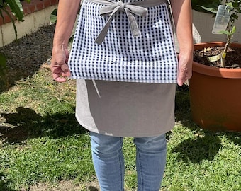 Apron for women, Japanese Style Cotton Half Apron with Hand Towel, Free shipping