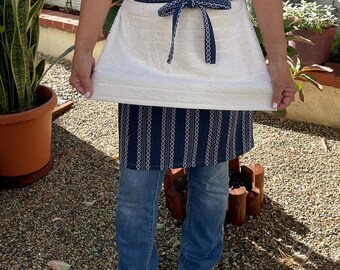 Apron for women, Japanese Style Cotton Half Apron with Hand Towel, Free shipping