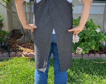 Japanese style Crossback Apron for women/ Cotton  Crossback Apron with pockets/ Handmade Cotton Crossback apron/Free shipping