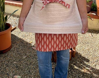 Apron for women, Japanese Style Cotton Half Apron with Hand Towel, Free shipping