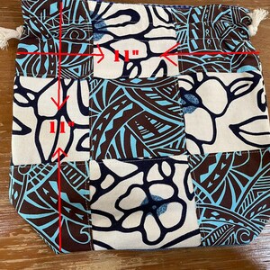 Handmade Patchwork Drawstring Bag, Lined Drawstring. image 8