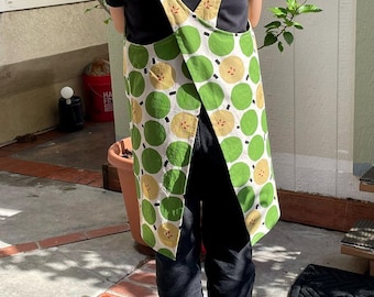 Japanese style Crossback Apron for women/ Cotton  Crossback Apron with pockets/ Handmade Cotton Crossback apron/Free shipping