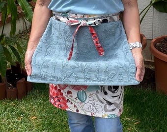 Apron for women, Japanese Style Cotton Half Apron with Hand Towel, Free shipping