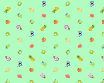 Forbidden Fruit Snacks in Kiwi from Daydreamer by Tula Pink for FreeSpirit Fabrics | PWTP175.KIWI