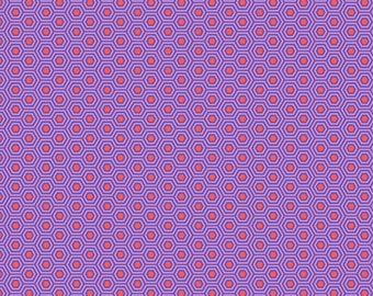 Hexy Rainbow in Fire Fish - Tula Pink True Colors by Free Spirit Fabrics