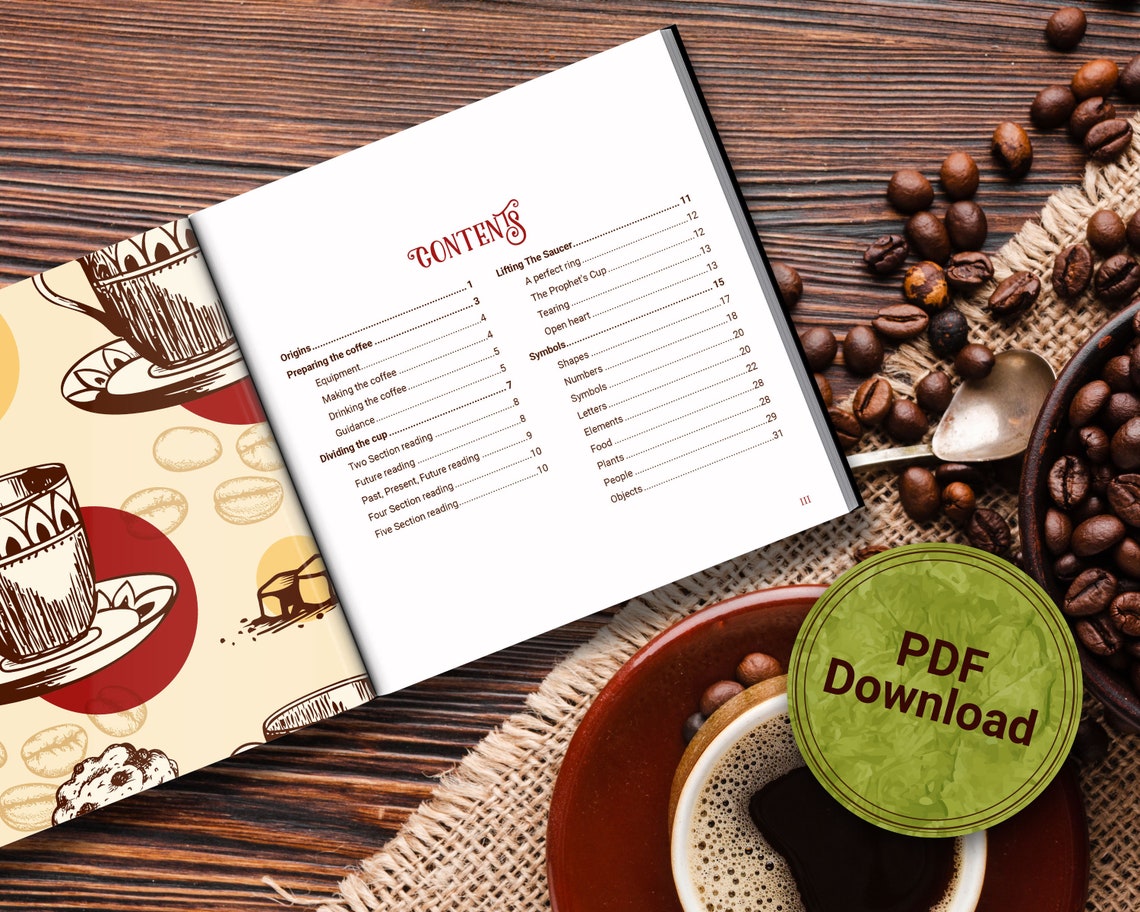 Turkish Coffee Cup Reading Handbook Learn How to Read Arabic Etsy