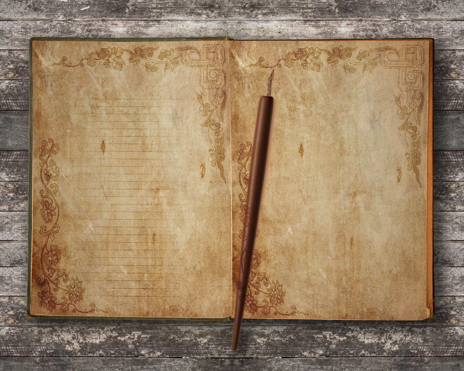 Floral Grimoire Blank Pages. Book of Shadows Template Pack. - Etsy