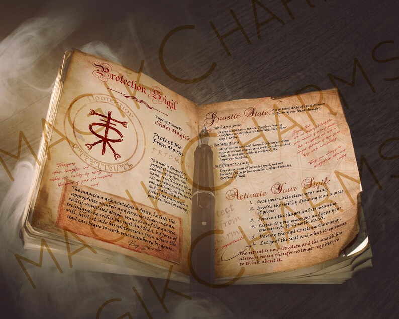 Protect Me From Harm Protection Sigil Chaos Magic Printable Etsy