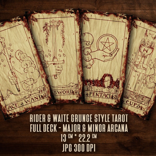 Rider Waite Tarot Deck Printable - Etsy