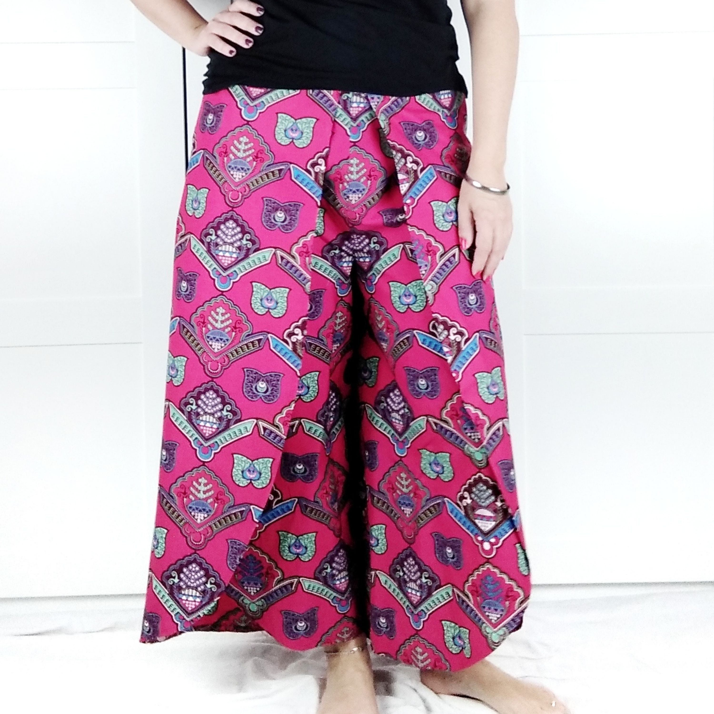 Tulip-wrap Pants Wrap Pants Plus Size Pattern PDF Sewing - Etsy