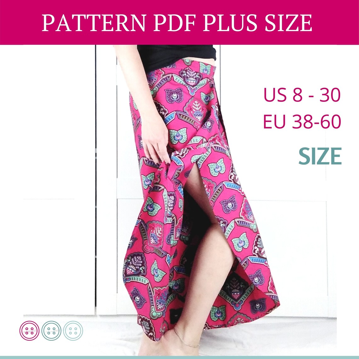 Tulipwrap Pants Wrap Pants Pattern PDF Sewing Pattern Plus Etsy