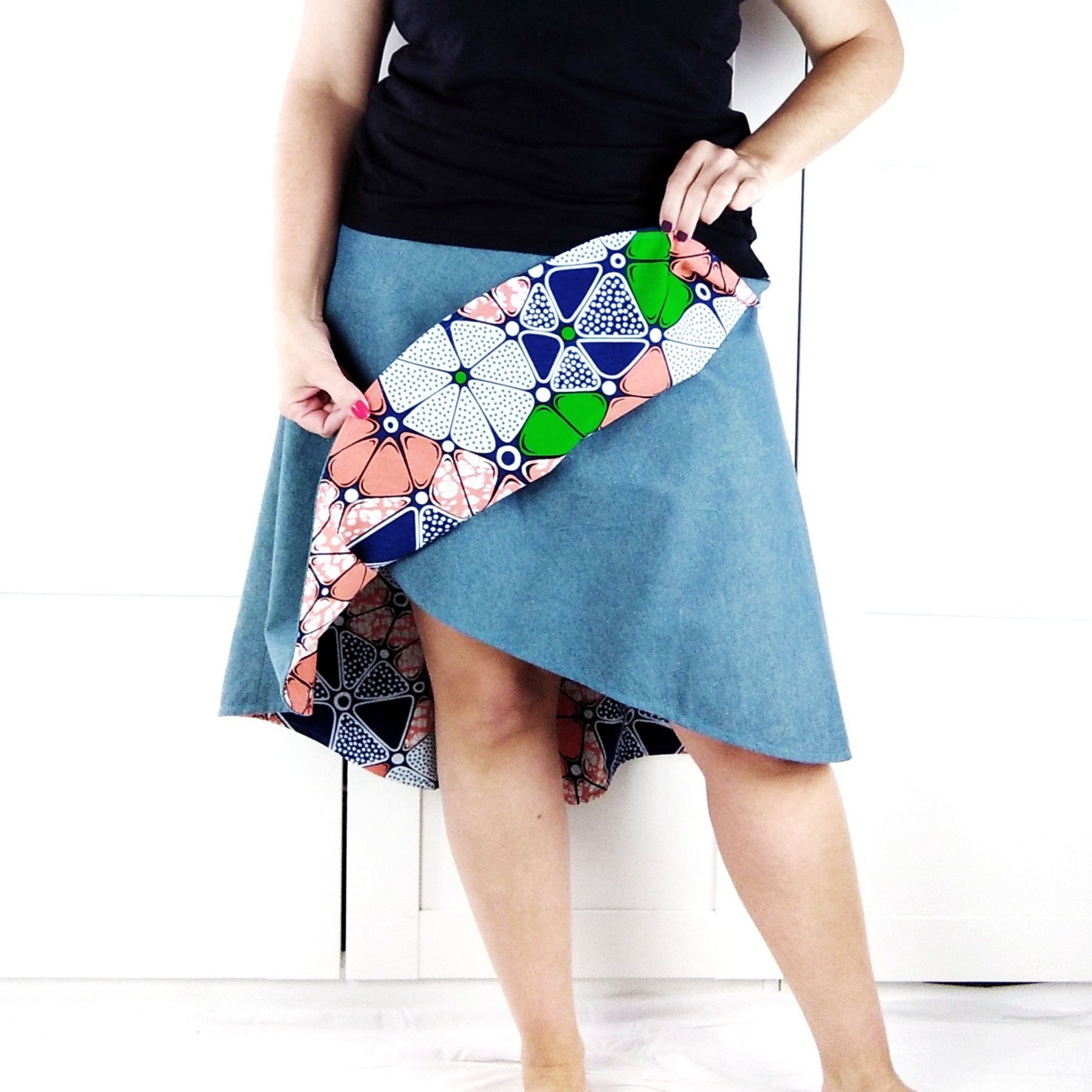 Reversible Wrap Skirt Pattern Plus Size Pattern Womens Wrap Etsy New