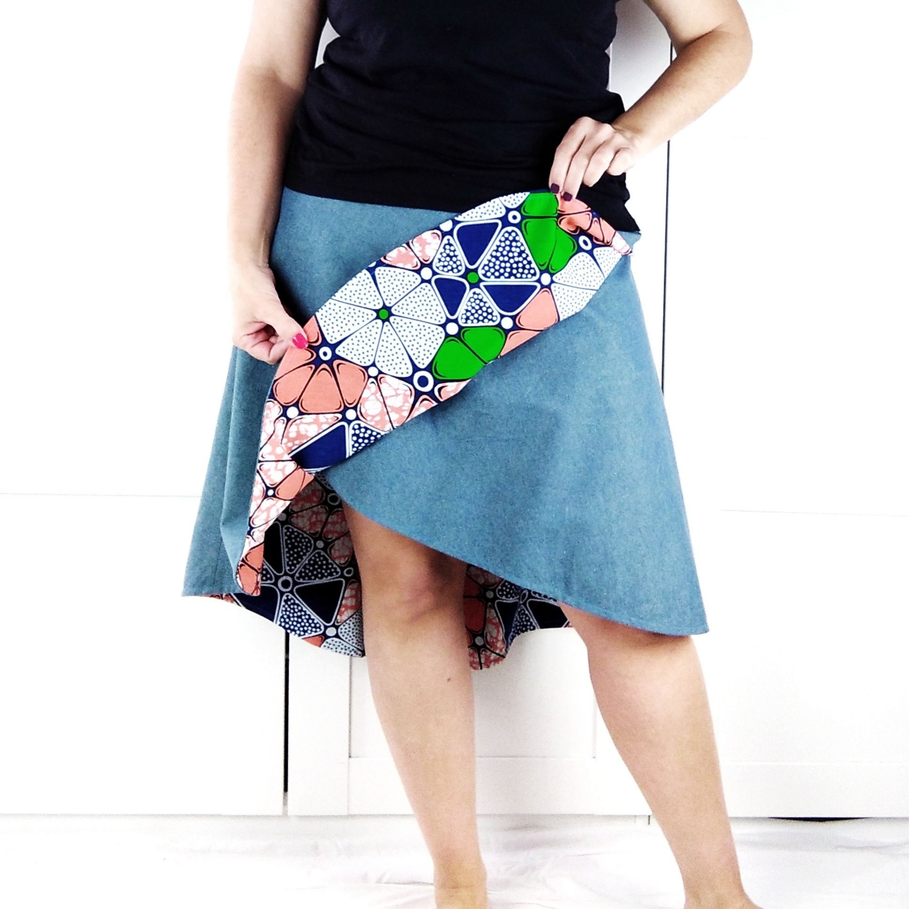 Reversible Wrap Skirt Pattern Plus Size Pattern Womens Wrap Etsy New