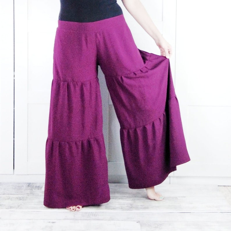 Boho Tiered Pants Pattern Plus Size Pattern Boho Pants Etsy