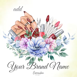 Nail Tech Logo-Design, MANICURE Logo, Nail Logo PNG, Nail Tech Logo, Nagelstudio, Nagel Planer Clipart, Hände mit den Nägeln, Nagel Künstler Logo