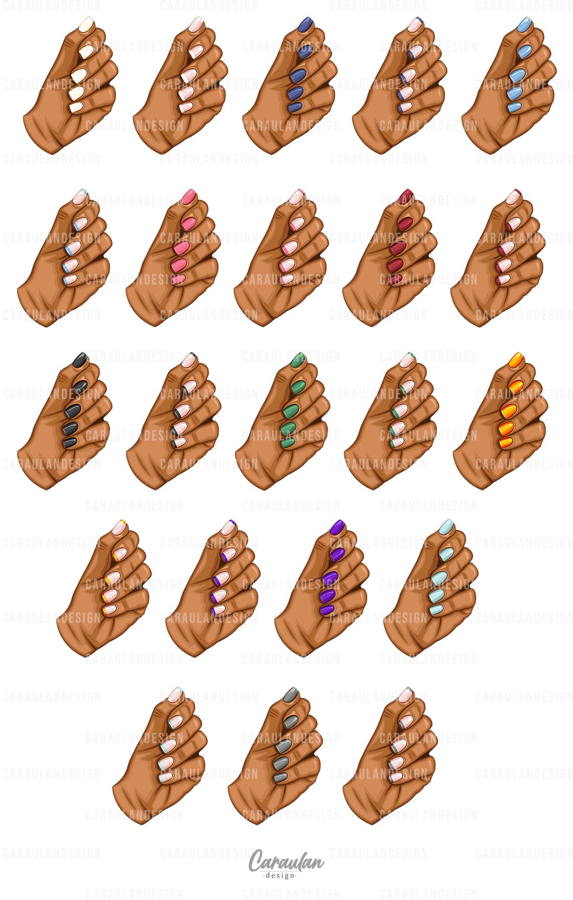 Nails Clipart, Nail Tech Logo, Nail Salon Clipart, Nail Hand Clip Art