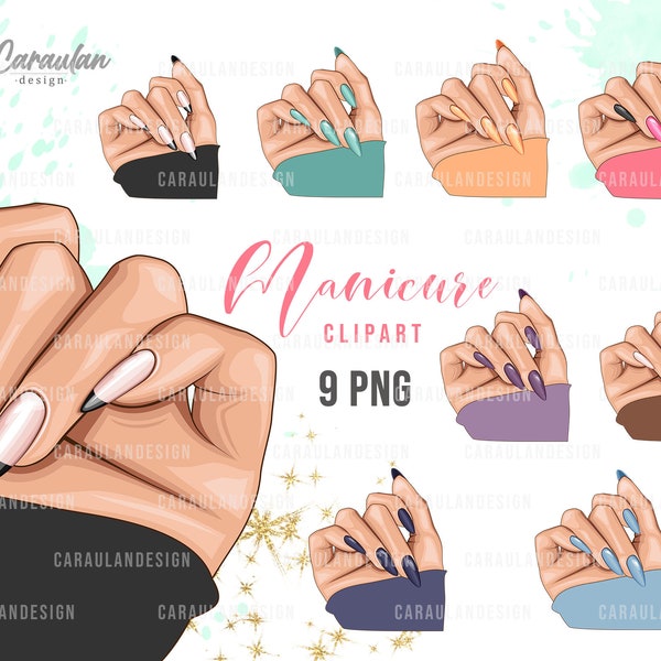 NAIL CLIPART, Nail PNG, Hands with nails,, Nail Salon Clipart, Nail Hand Clip Art, Nail Logo, nail Planner Clipart, Nail Tech Logo, Manicure