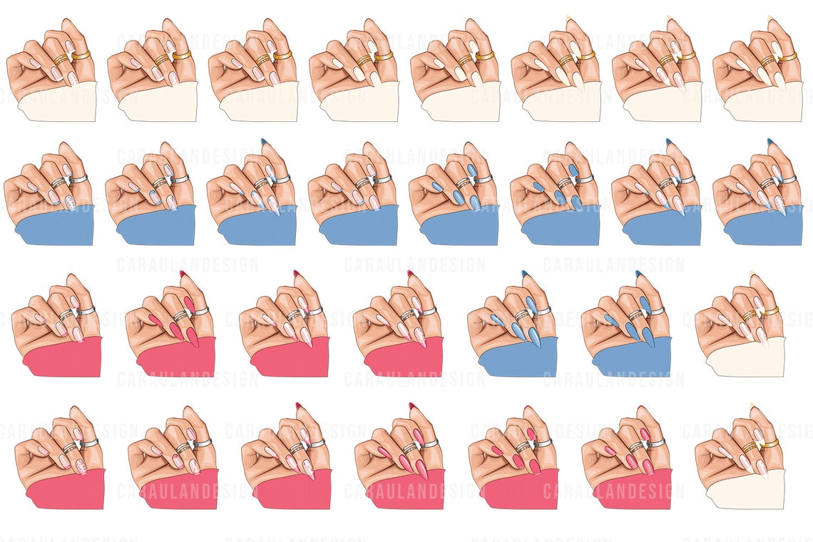 Nails Clipart Nail Tech Logo Nail Salon Clipart Nail Hand - Etsy