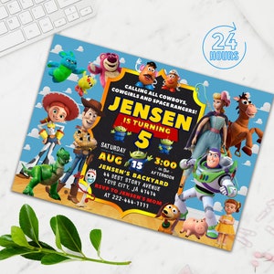 Toy Story birthday invitation, Toy Story 4 Boy birthday invitation, Girl birthday invitation, Printable, Digital