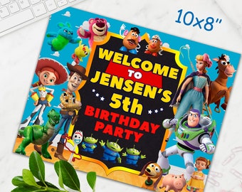 Toy Boy Birthday Welcome sign, Girl Birthday Welcome sign, Party sign, Printable