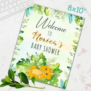 Lion King Welcome sign, A Little King Baby Shower Welcome sign, Simba Baby Shower Welcome sign, Lion Baby, Jungle Baby Shower, Safari