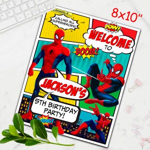 Superhero Birthday Invitation, Superhero Boy Birthday Invitation ...