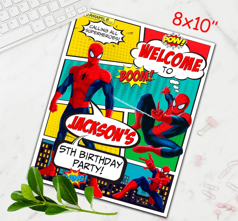 Superhero Birthday Invitation Superhero Boy Birthday - Etsy