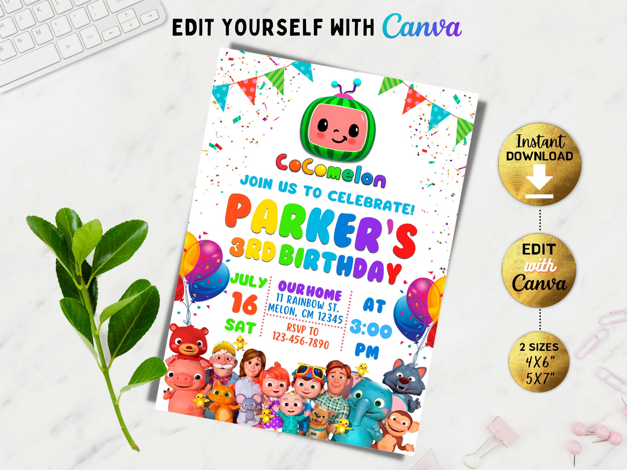 Cocomelon Birthday Png - Etsy