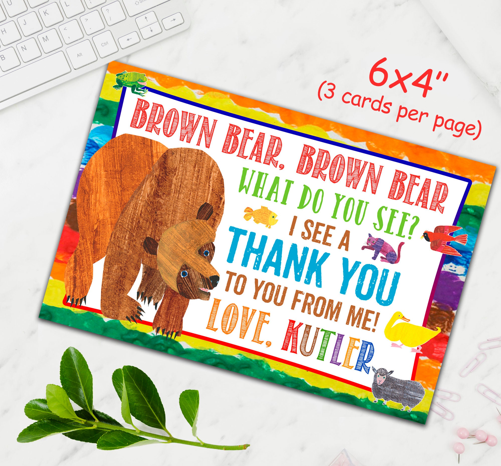 Brown Bear Invitation Brown Bear Birthday Invitation Brown - Etsy