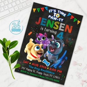 Puppy Dog Boy Birthday invitation, Puppy Dog birthday invitation, Puppy Dog invite, Boy birthday invitation, Girl birthday invitation