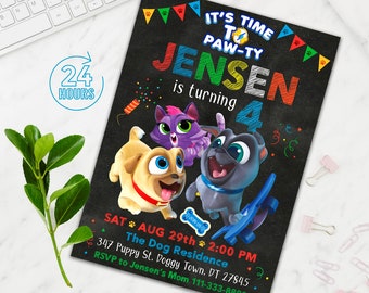 Puppy Dog Boy Birthday invitation, Puppy Dog birthday invitation, Puppy Dog invite, Boy birthday invitation, Girl birthday invitation