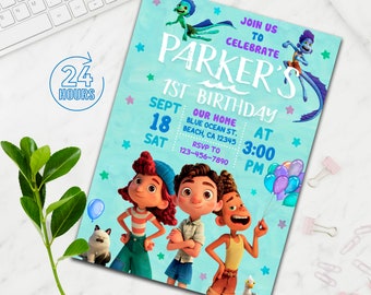 Luca Invitation, Luca Birthday Invitation, Luca Birthday Party Invitation, Luca Birthday Invite, Any Age, Luca, Digital, Printable