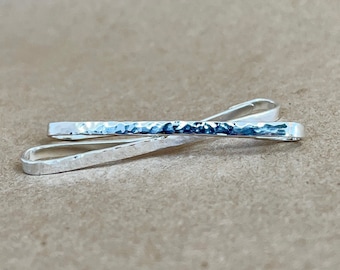 Handmade Dainty Metal Hair Clips for Women or Children - 2 Inch Sterling Silver Barrettes