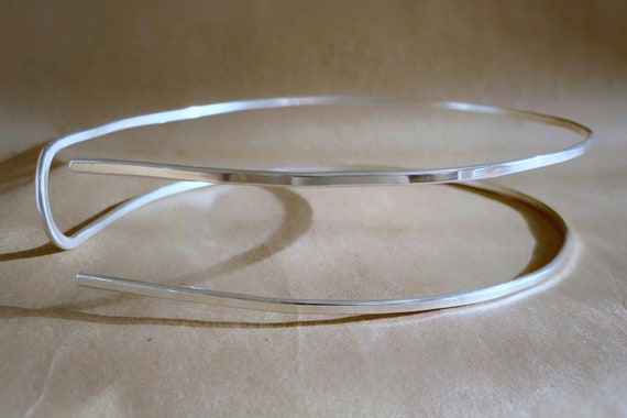 Minimalist Sterling Silver Double Headband, Adult Sizes  display picture 3