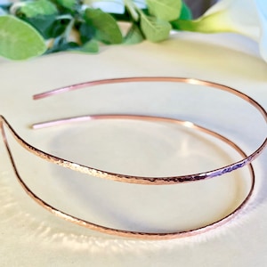 Elegant Adjustable Copper Double Headband for Weddings and Special Occasions, Custom Sizes
