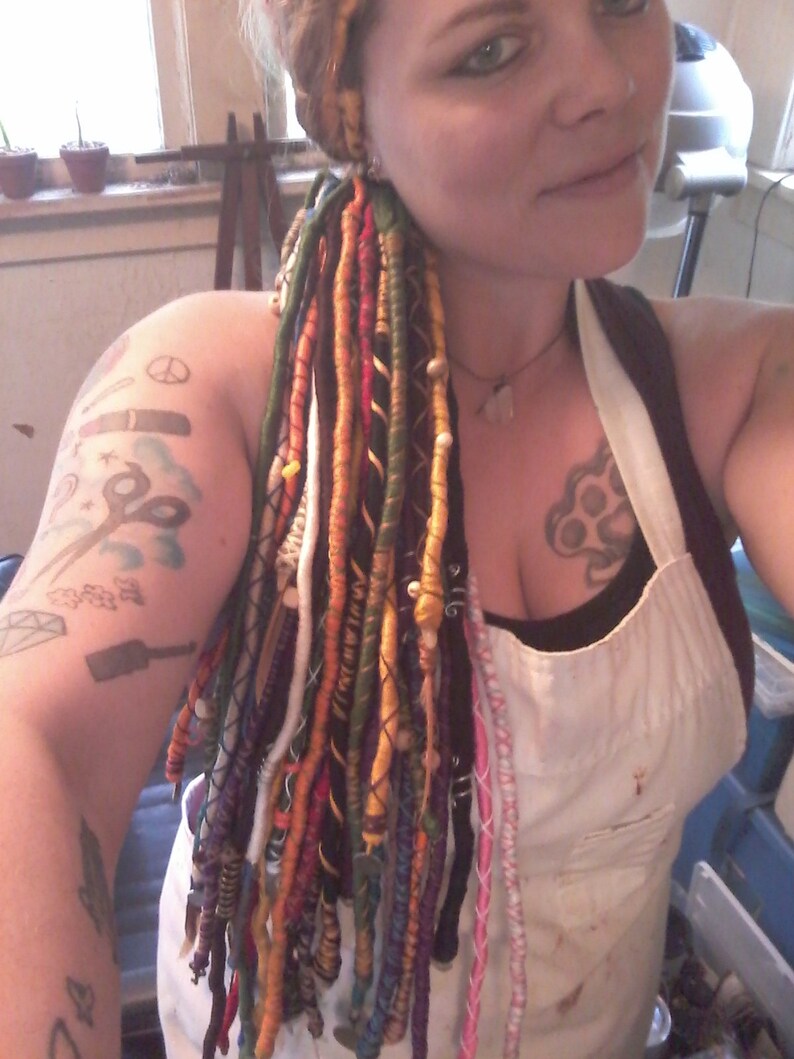 Crystal Hair Wrap Faux Dreadlocks Extensions 3 Pack Etsy Australia