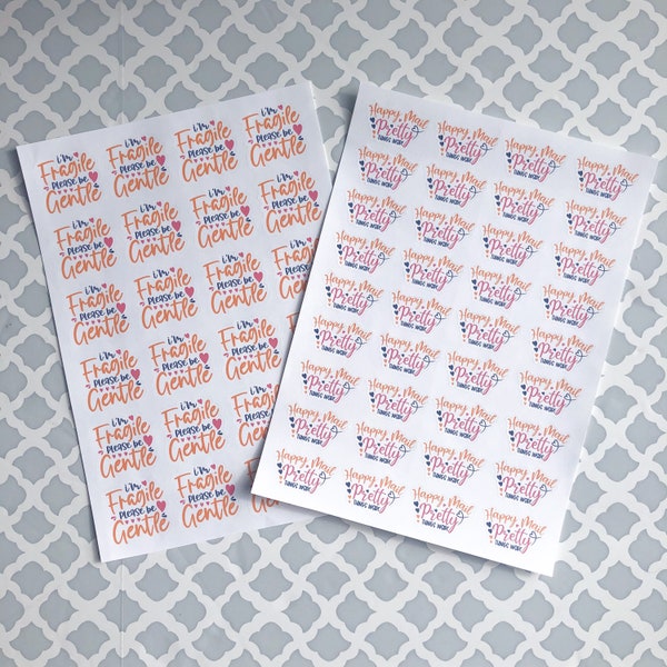 Small business sticker pack, supplies, packaging, packing, paper stickers, thank you, shipping stickers, shipping supplies