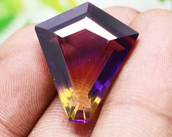 29.70 ct Natural Bi-Color Bolivia Ametrine Loose Gemstone Certified Specimen High Quality Use Ring & Pendent