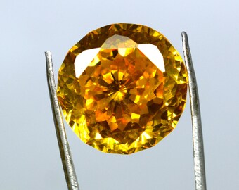 Unheated & Untreated Honey Yellow Zircon 57.10 Carat Approximate Beautiful Natural Yellow  Zircon Round Cut Loose Gemstone Best Offer Ever