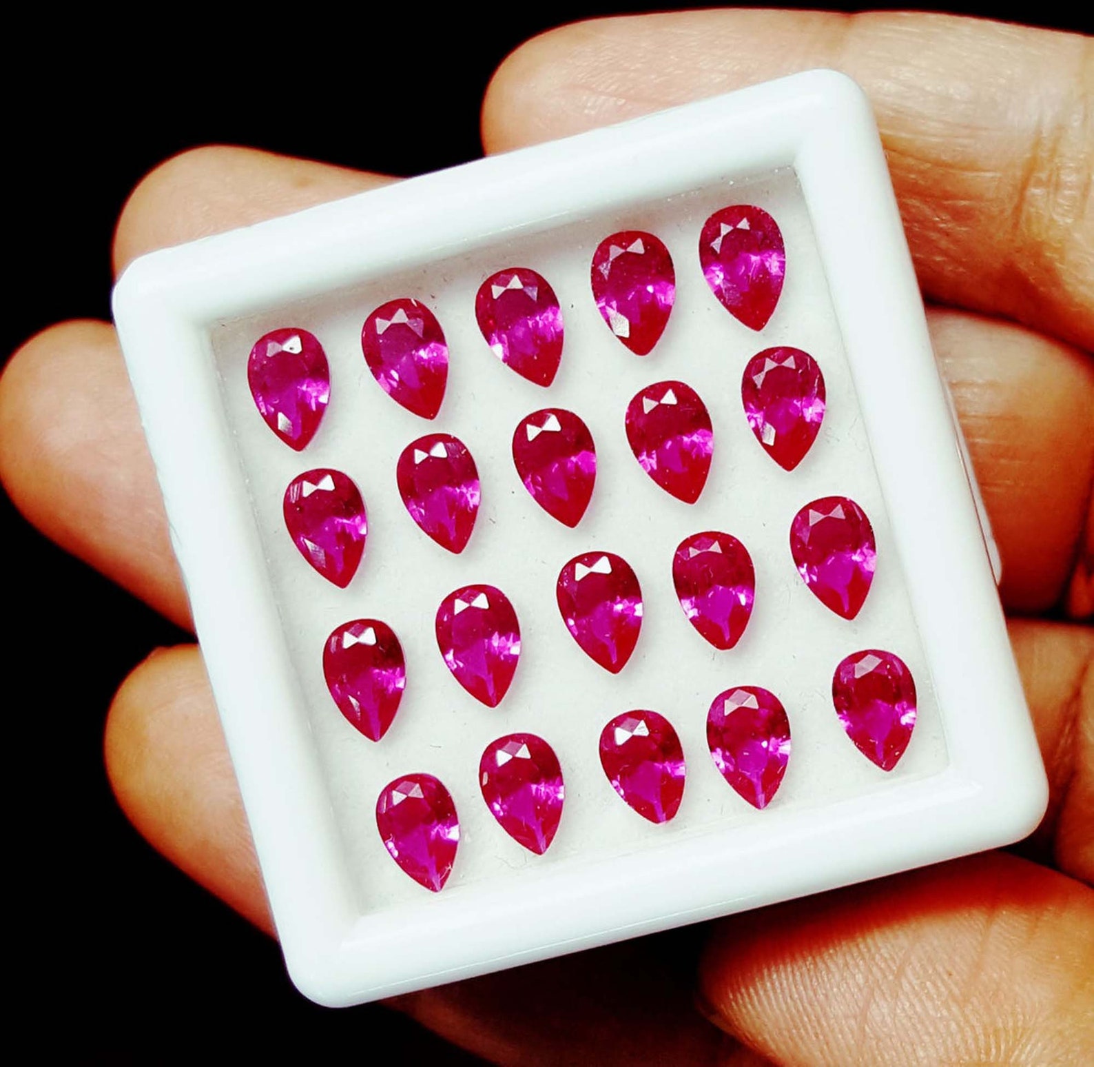 Loose Gemstone 13.05 Cts / 30 Pcs 6X4 MM Natural Ruby Lot Best | Etsy