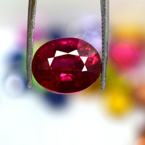 Burmese Ruby Rare Oval Cut Red Ruby Loose Ruby Gemstone 8.75 CT Approximate Natural Certified Ruby Natural Ruby Stone Ruby Ring Ruby Pendant