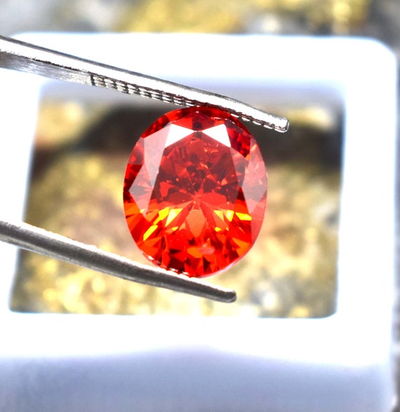 6.50 Ct Natural Red Hessonite Garnet Oval Cut Certify Gemstone AAA