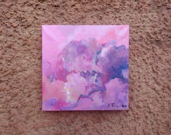 Pink Sky Painting Etsy