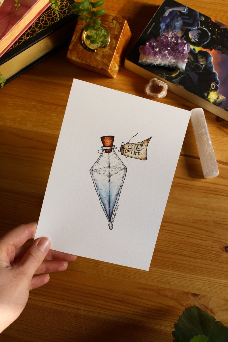 Elixier des Lebens / / 5 x 7 / 8 x 10 Kunstdruck / / FanKunst Etsy