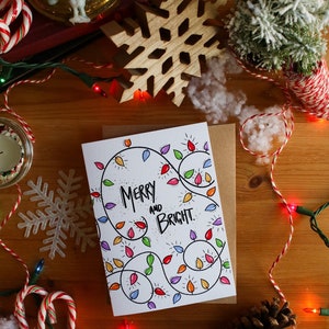 Merry and Bright / Pack de 3 // Noël // Vacances // Cartes de vœux