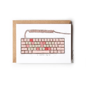 Vous avez mon <3 // Carte de vœux 5x7, Carte vierge, Carte Saint-Valentin, Carte pour petite amie, Carte Saint-Valentin, Carte de vœux des années 90