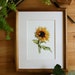 Sunflower Summer // 5x7 / 8x10 Art Print, Floral Art, Flower Painting Gift for Mom, Flower Watercolour Wall Art, Sunflower artwork 
